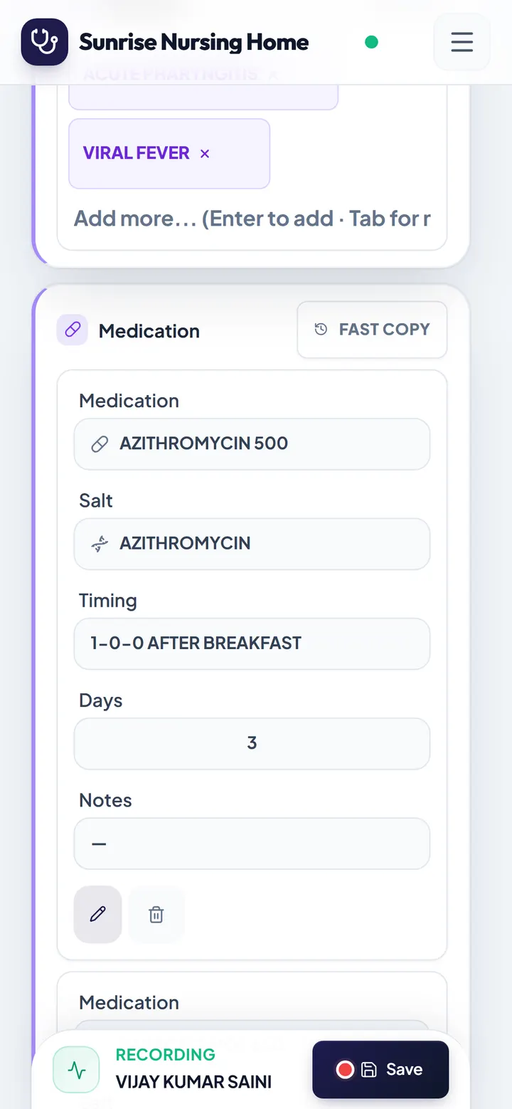 Phone: diagnosis and medicines